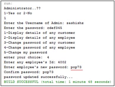 change password of any employee